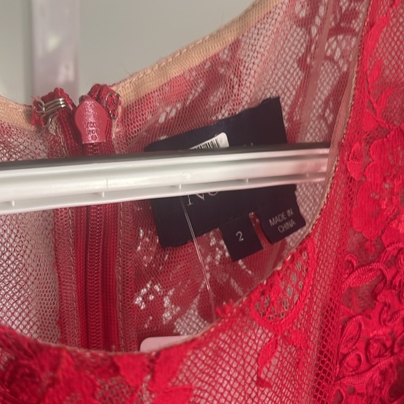 Marchesa Notte‎ Red Diane Mini Lace Dress Size 2 - Picture 4 of 7